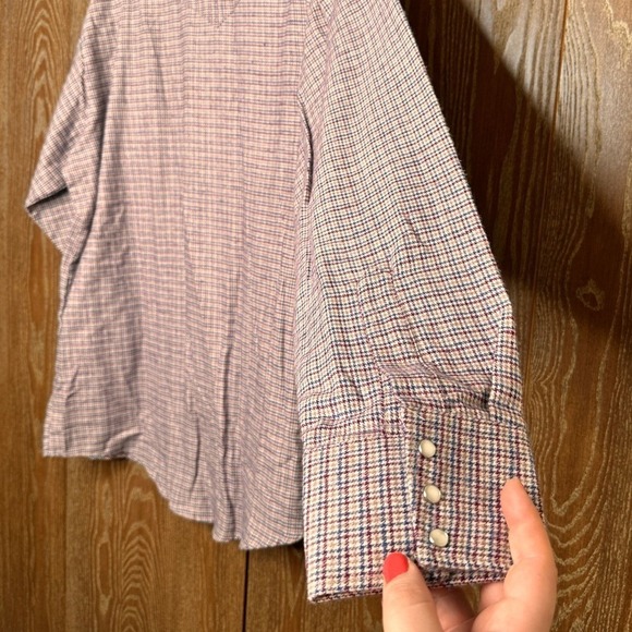 Woolrich XXL Mens‎ 100% Cotton Plaid Western Pearl Snap Long Sleeve Shirt - Picture 9 of 9